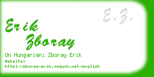 erik zboray business card